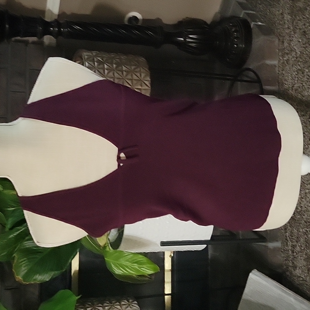 I-N-C TANK STYLE BLOUSE WINE COLOR SZ M